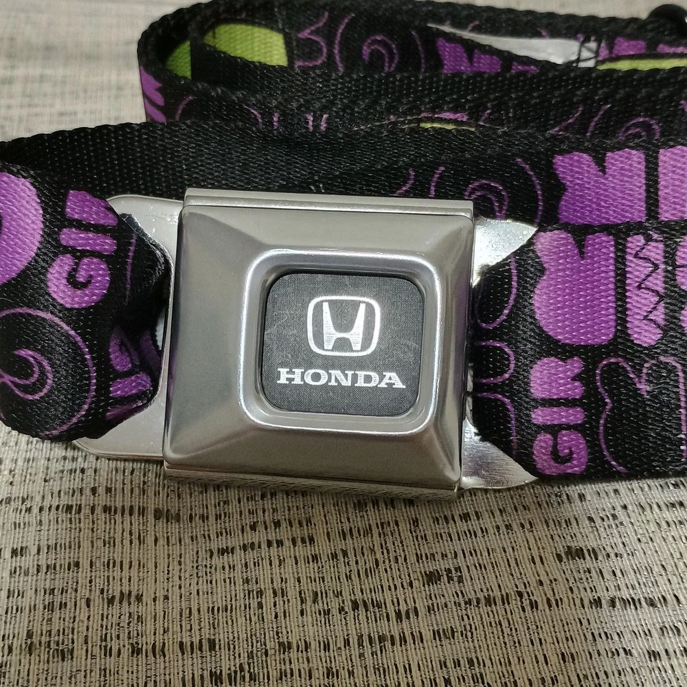 HTF Buckle-Down Invader Zim Gir Honda Seatbelt Belt Purple Black Y2K Streetwear